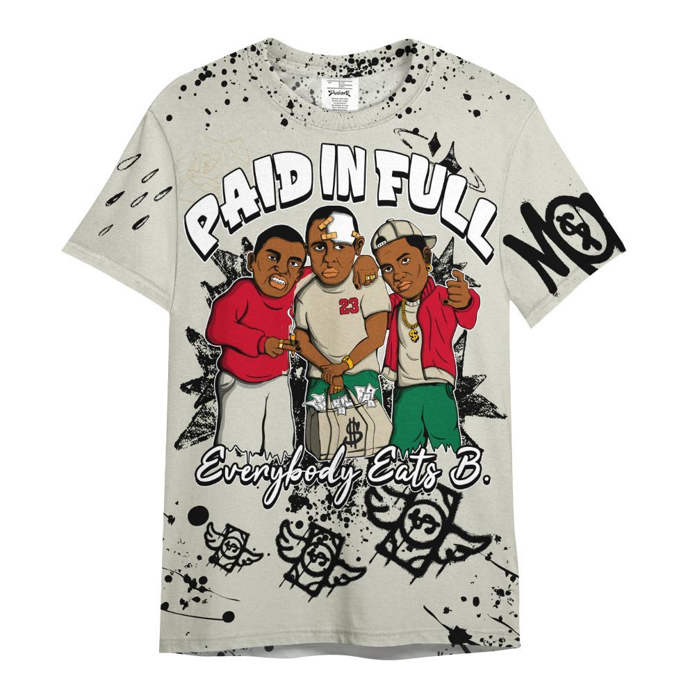Shirt To Match El Grito 5s - Everybody Paid In Full Crayon All Over Print