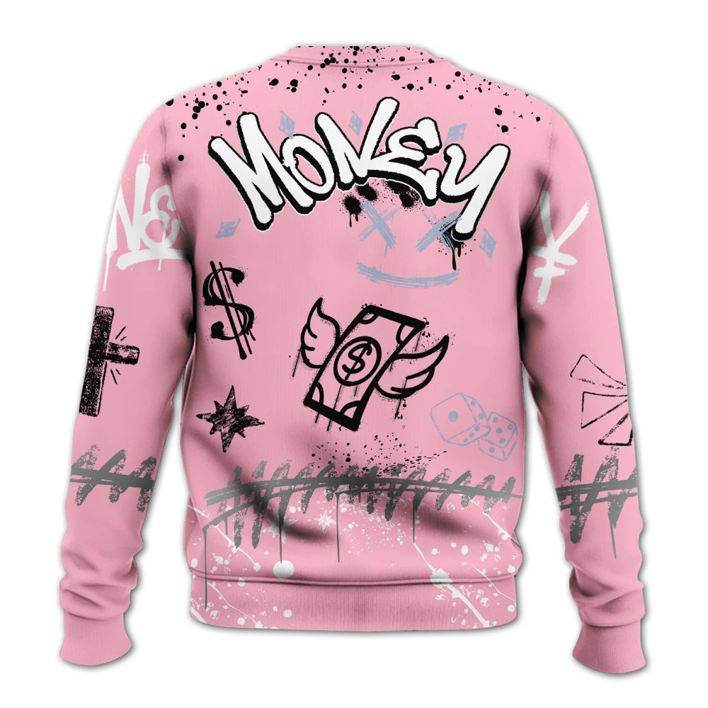 Sweatshirt To Match Retro 35th Anniversary 5s - Everybody Paid In Full Crayon All Over Print