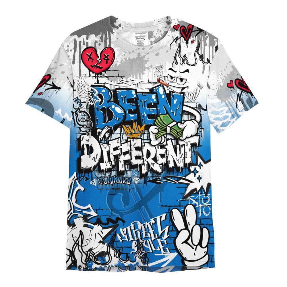 Shirt To Match Blueberry 12s - Been Dif2erent Drip Graffiti All Over Print