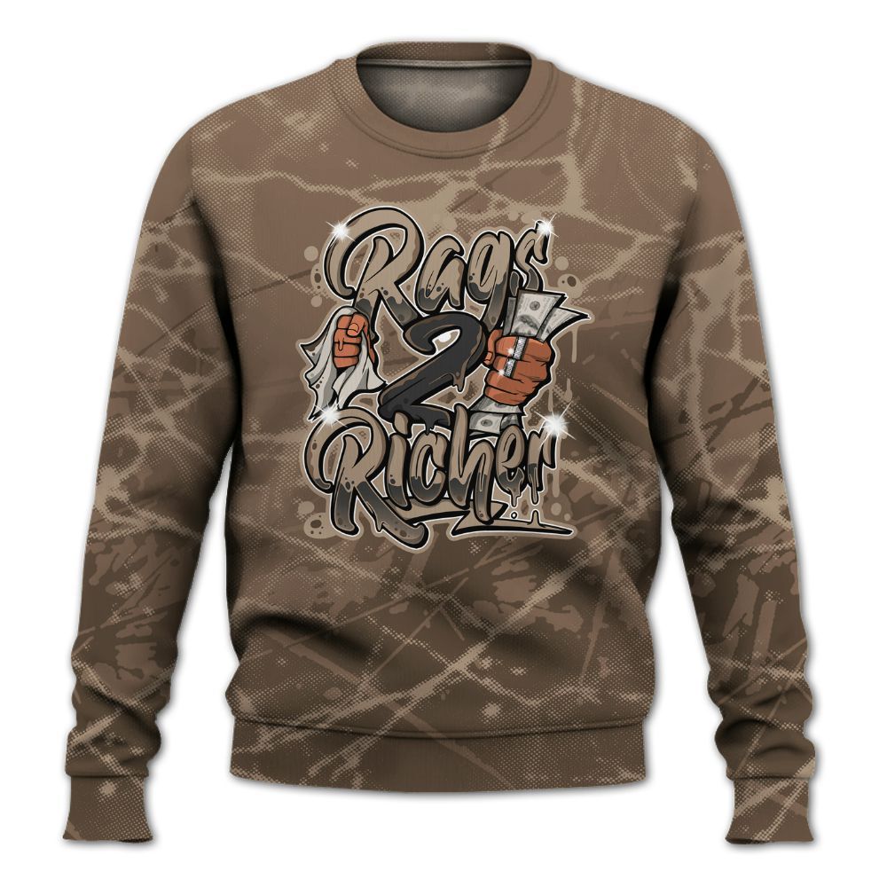 Sweatshirt To Match Dark Mocha Jack - Rag 2 Rich Graphic All Over Print