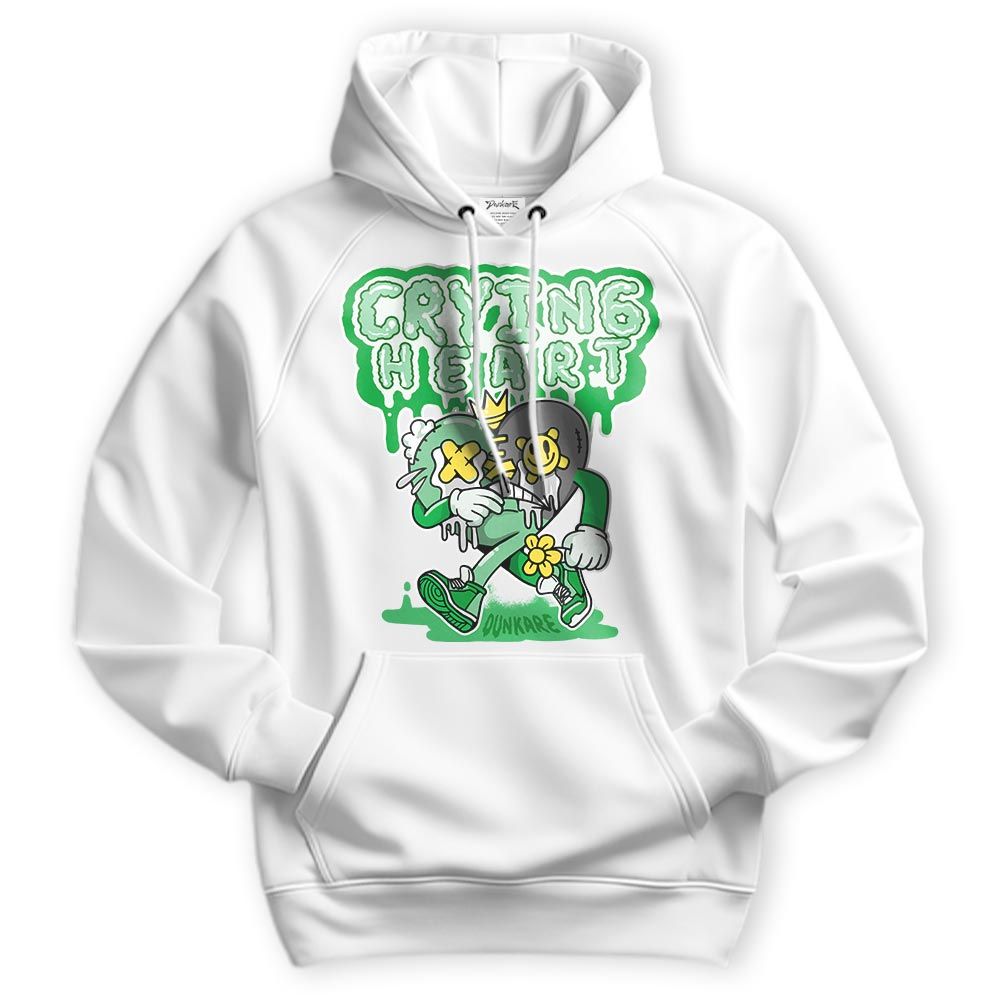Sweatshirt To Match Lucky Green 5s Hoodie - Crying Broken Heart Graphic Hoodie Unisex