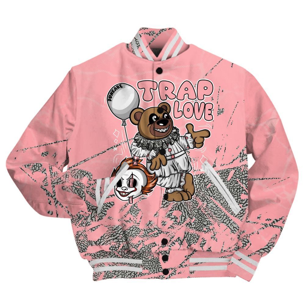 Varsity Jacket To Match Retro Wings 3s Shirt - Trap Loves Bear Profound All Over Print