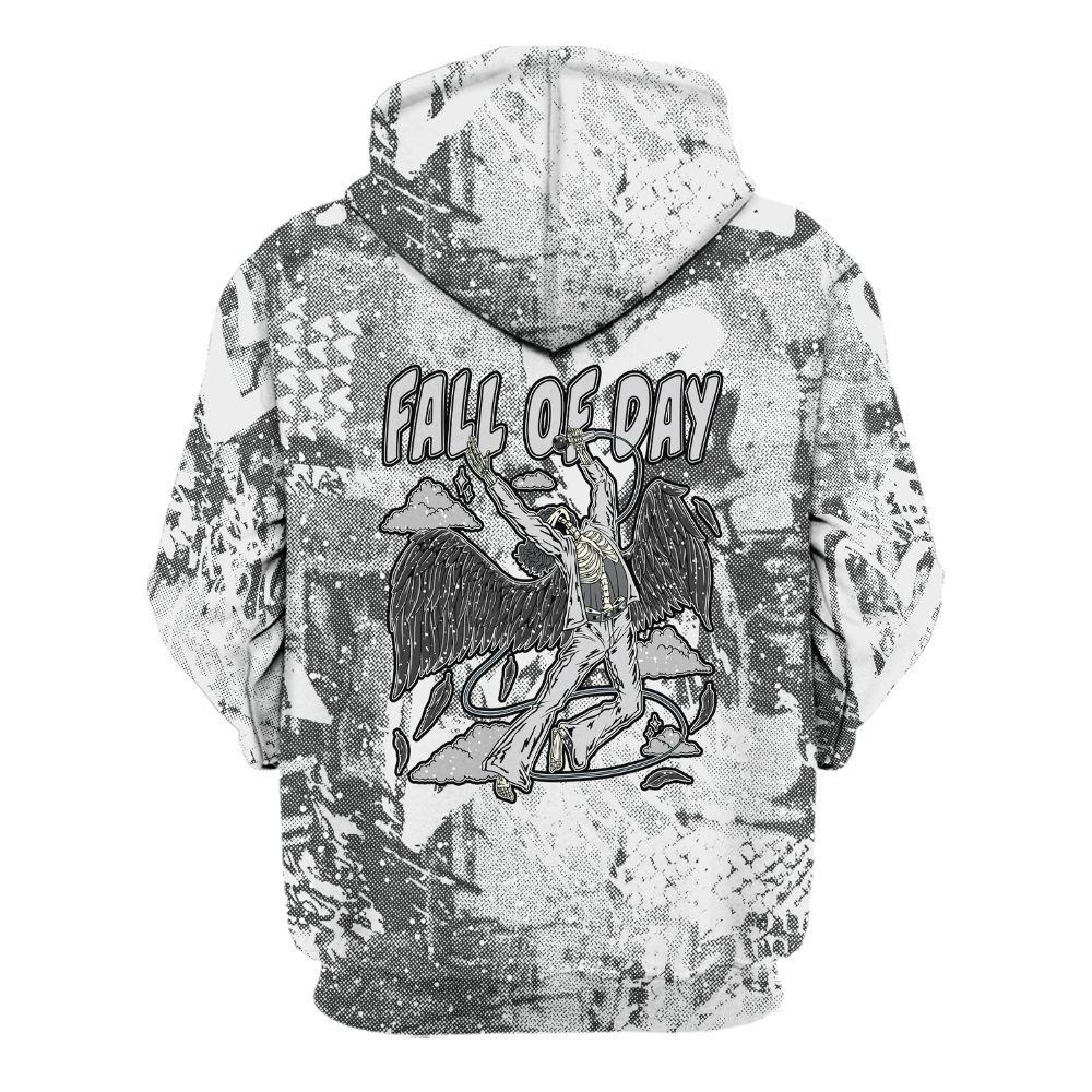 Hoodie To Match Reverse Black White 6s - Fall Of Days Skeleton Heart All Over Print