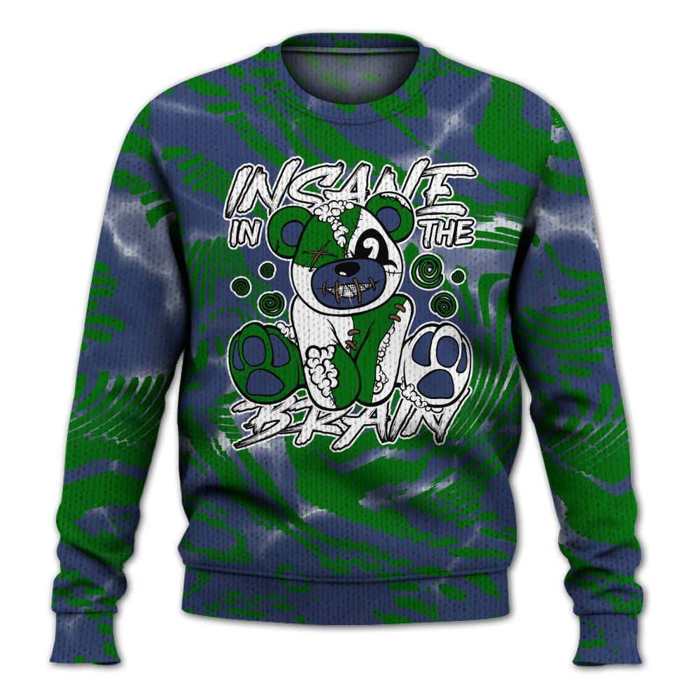 Knitted Sweater To Match Midnight Navy 13s - Insanes Bear Fume