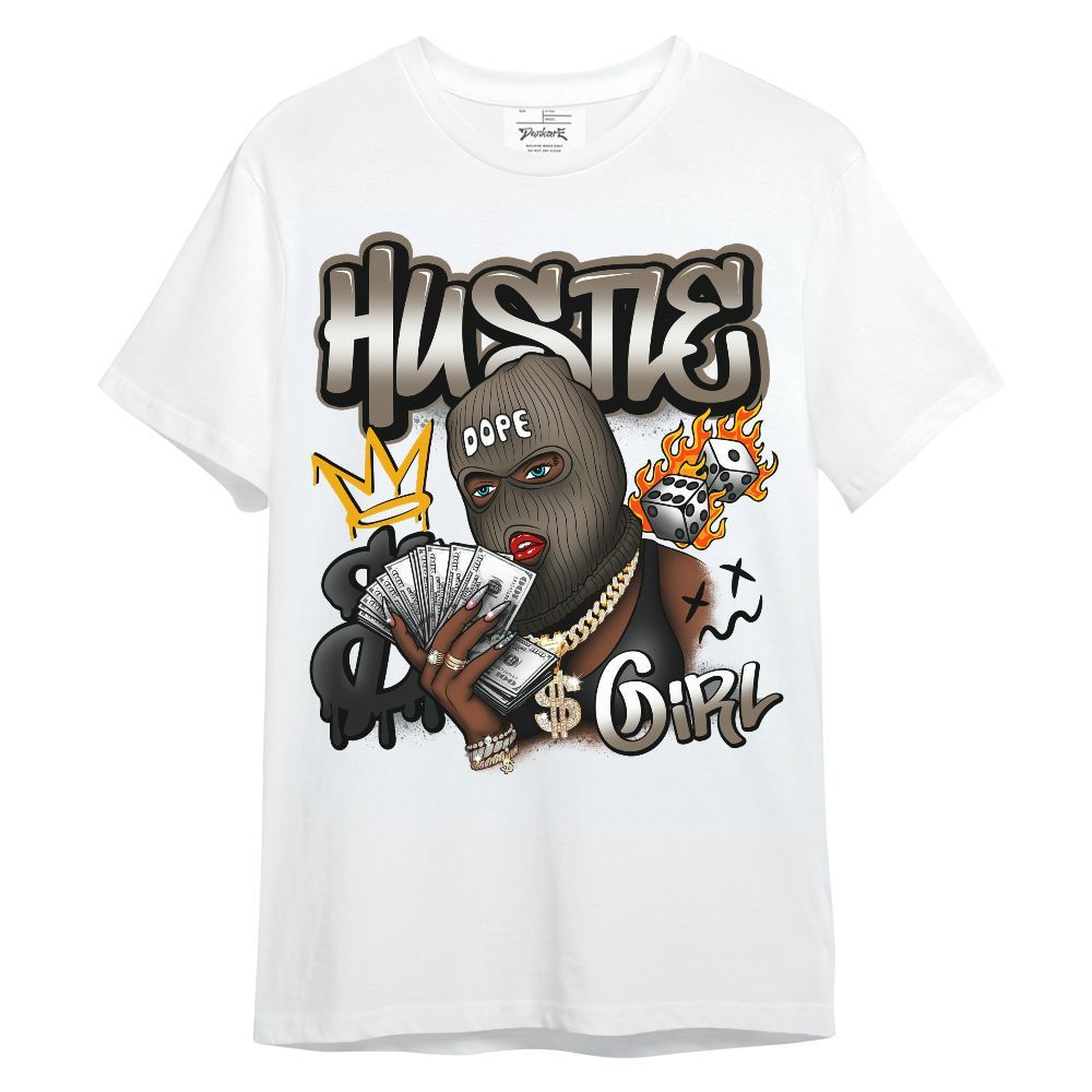 Shirt To Match Low OG Dark Mocha 1s - Money Hustles Girl Streetwear Unisex Shirt