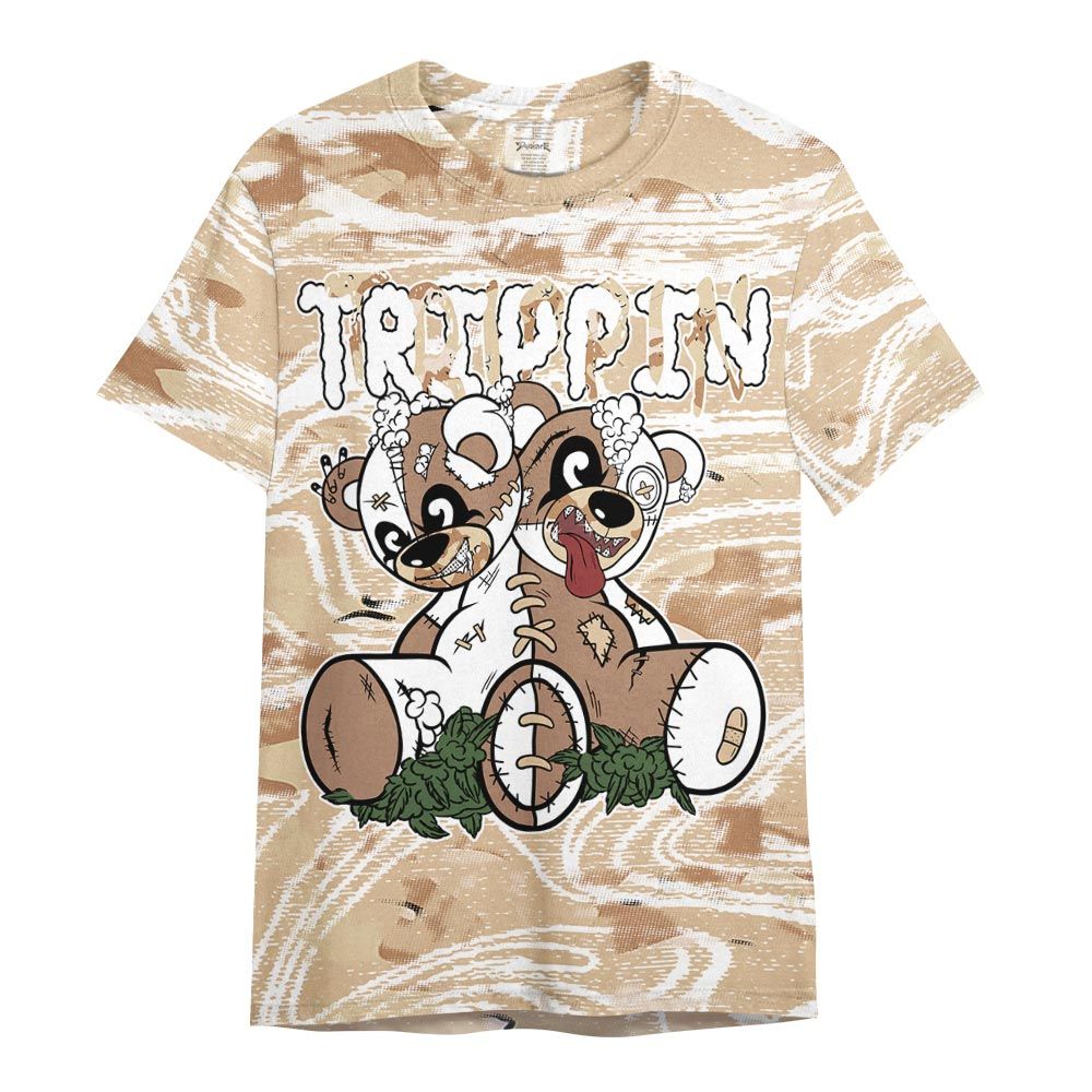 Shirt To Match Desert Camo 3s - Trippin Bear Blurry Graphic Shirt Unisex