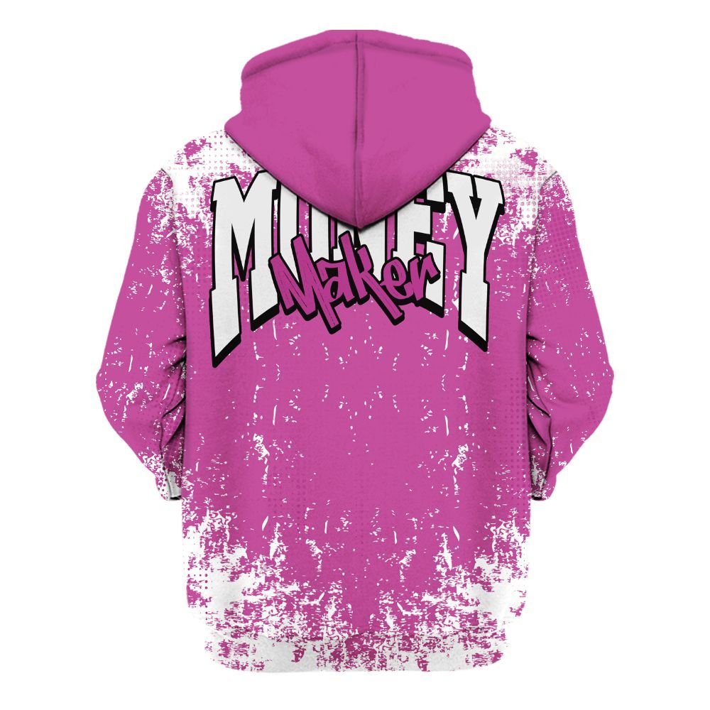 Hoodie To Match Dunk Low Active Fuchsia - Move In Silence Money Street Retro All Over Print