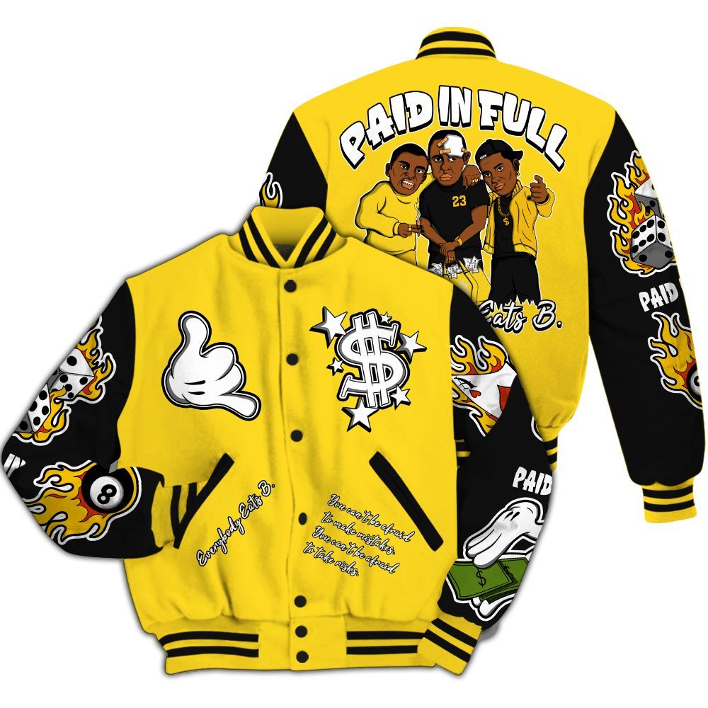 Varsity Jacket To Match Retro Thunder 4s - Everybody Paid In Full Graphic All Over Print