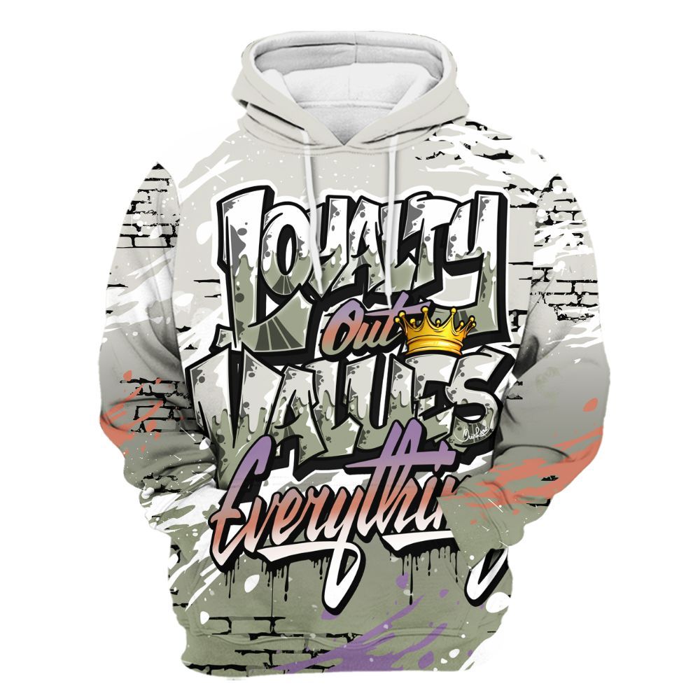 Hoodie To Match Dunk Low Floral Swoosh 2025 - Values Of Loyalty Drip All Over Print