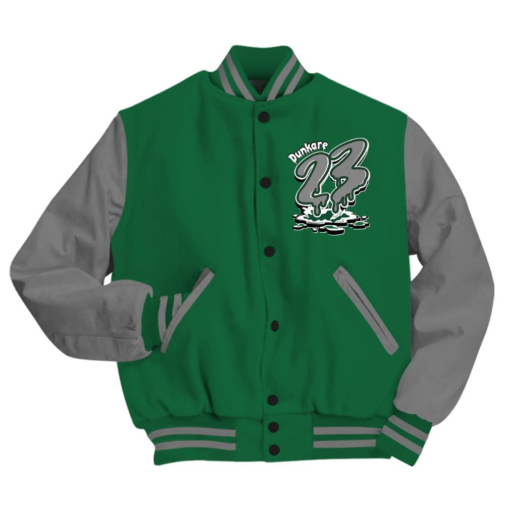 Varsity Jacket To Match High Gorge Green 1s - Custom Name 23 Drip All Over Print