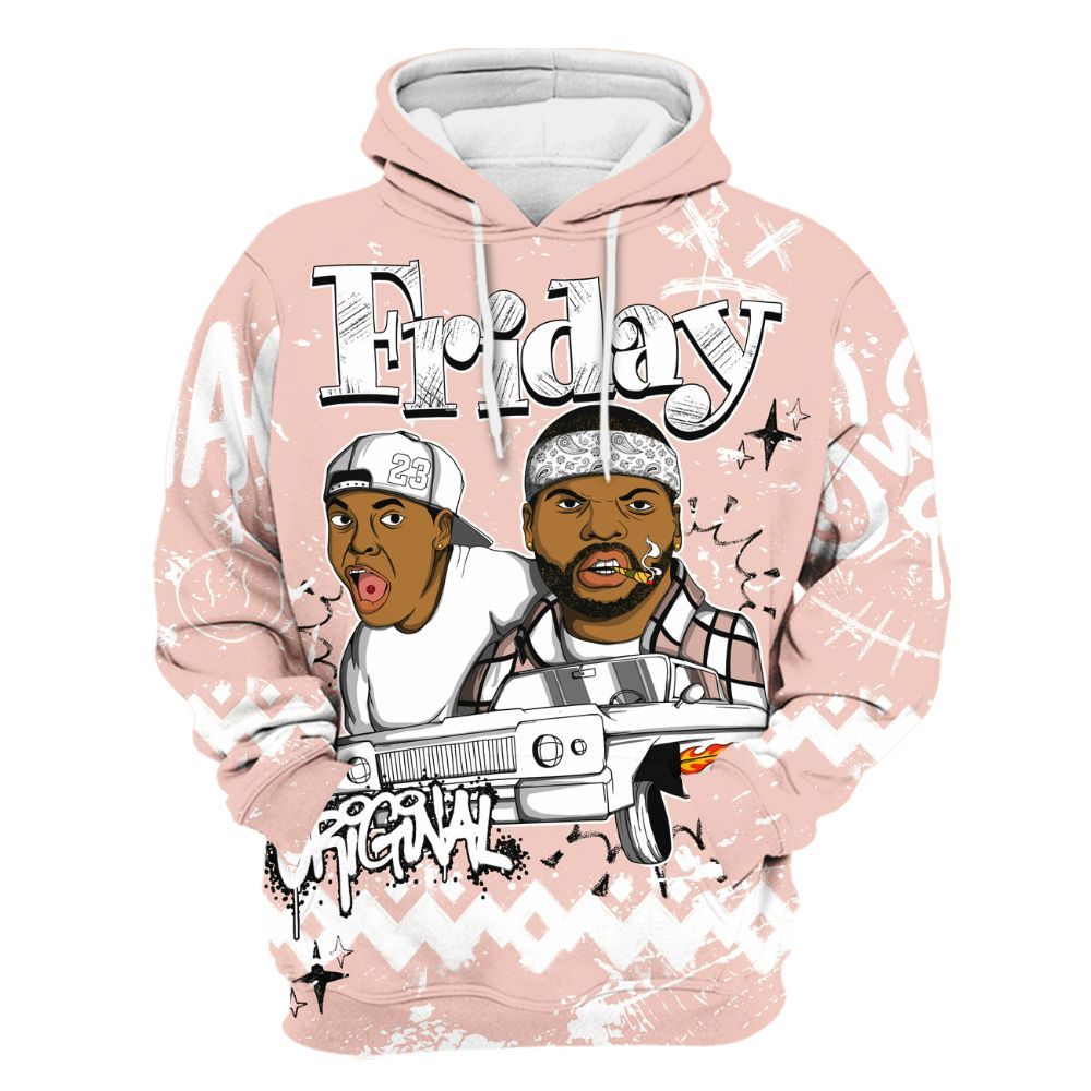 Hoodie To Match Low Legend Pink 11s - Friday Sneaker Crayon All Over Print