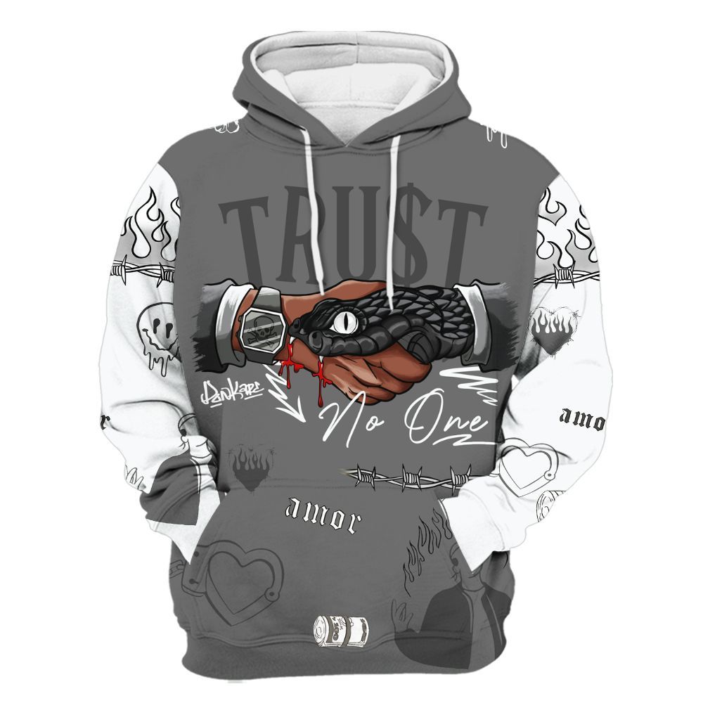 Hoodie To Match Retro Stealth 12s - Snake Trust No One All Over Print