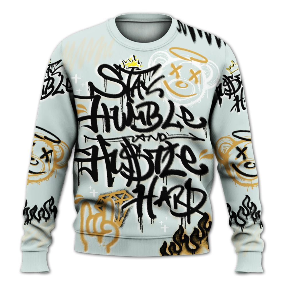 Sweatshirt To Match Pure Platinum 4s - Humble Drip Streetwear Graffity All Over Print