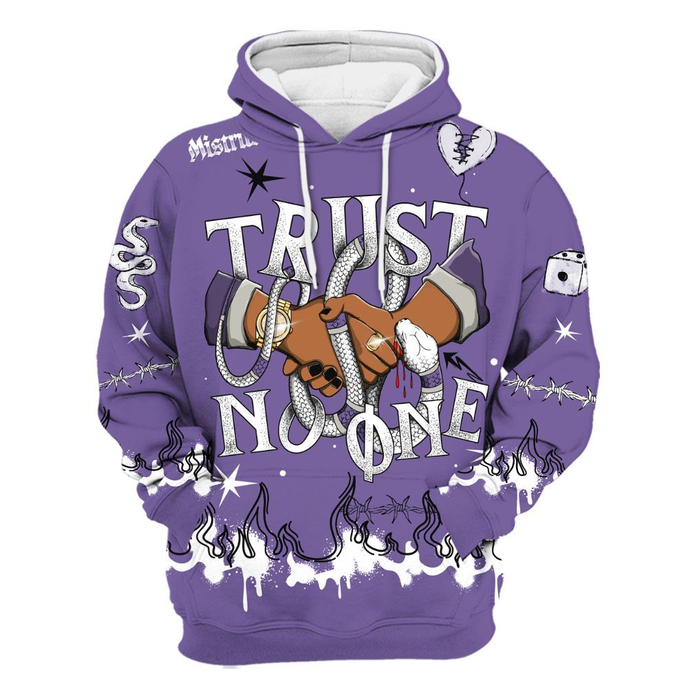 Hoodie To Match Dunk Low Black Raspberry - Trust No One Snake-Bite Doodle Crayon All Over Print