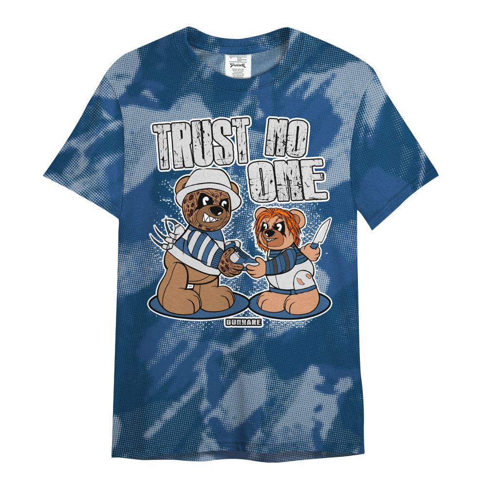 Shirt To Match High OG Midnight Navy 1s - Trust No One Bear Abstract Halftone All Over Print