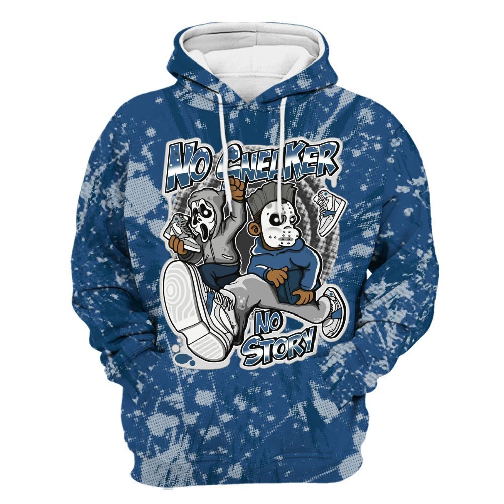 Hoodie To Match High OG Midnight Navy 1s - Sneakers Make Story Graphic Luxury All Over Print