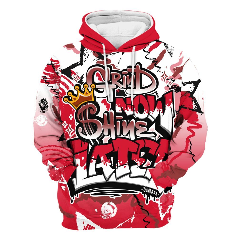 Hoodie To Match Air Max Sunder Gore Tex Fire Red - Grind Shine Later Drip All Over Print