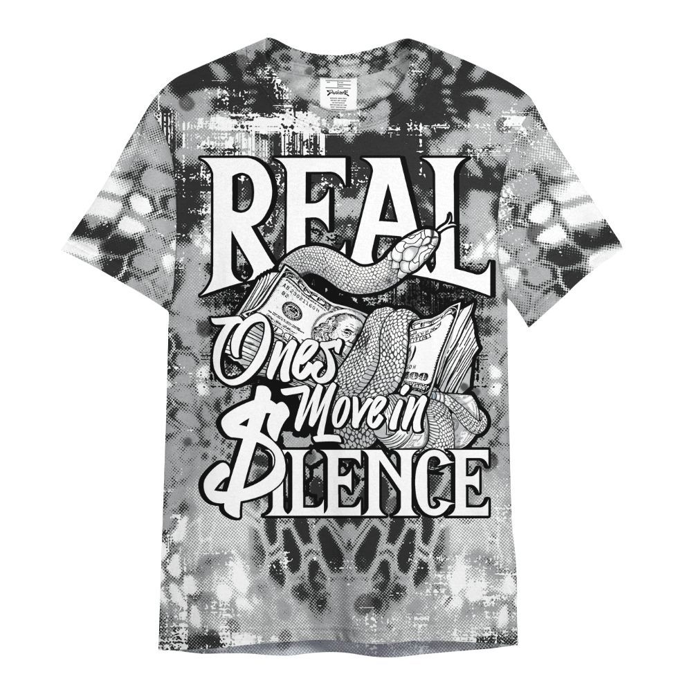 Shirt To Match White Cement 4s - Snake Move In Silence All Over Print