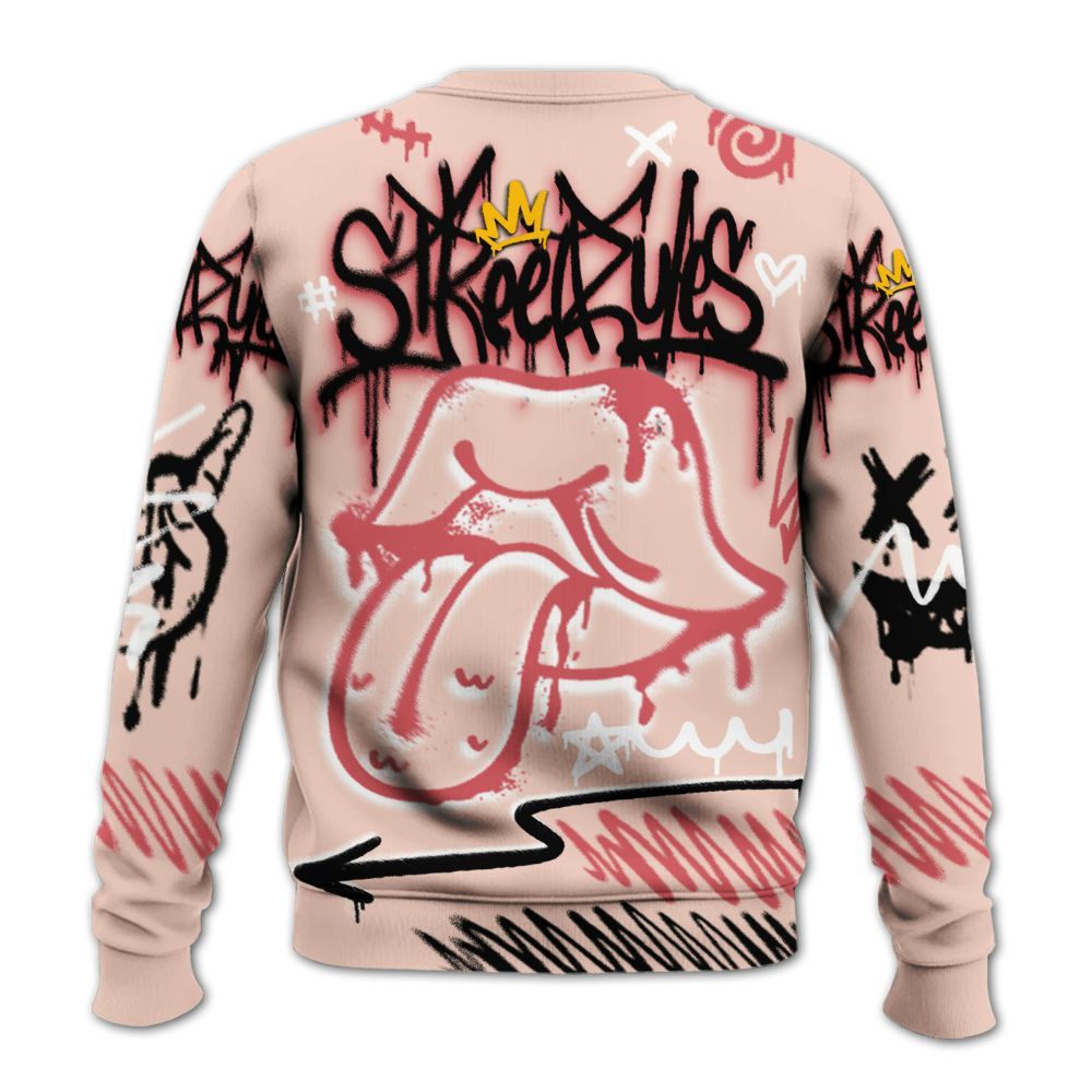 Sweatshirt To Match Washed Coral 2s Shirt, Streetwear Break The Rules All Over Print