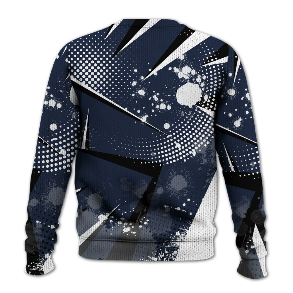 Knitted Sweater To Match Dunk Low White Midnight Navy - Poly Trust No One Dripping