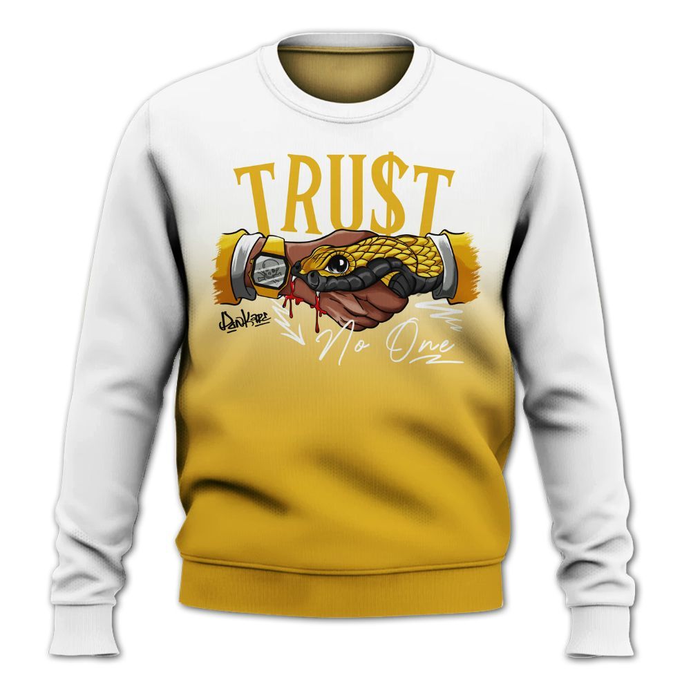 Sweatshirt To Match Vivid Sulfur 4s - Snake Trust No One Drip All Over Print