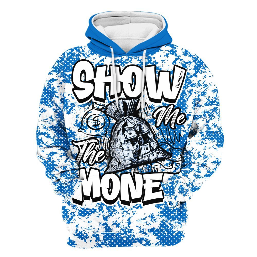 Hoodie To Match Blueberry 12s - Show Me The Money Retro All Over Print
