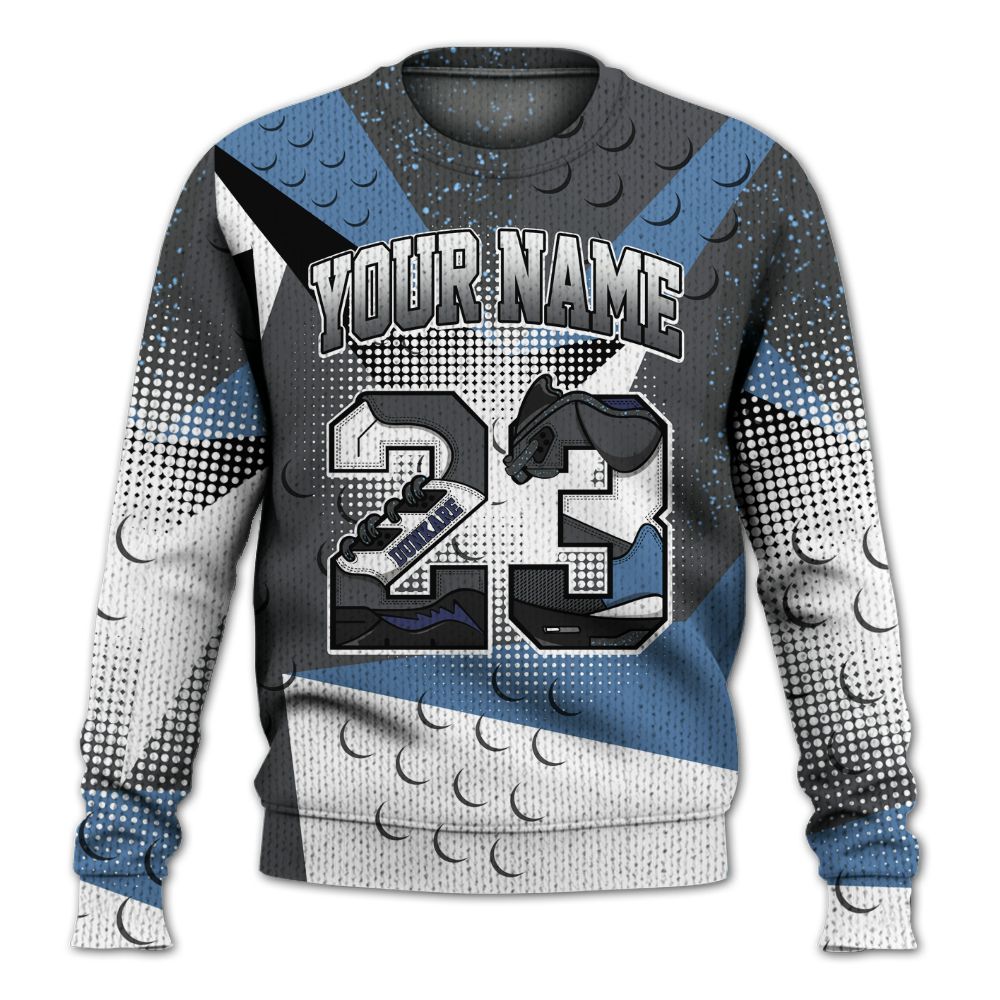 Knitted Sweater To Match Air Max 95 Stash - Poly Custom Name Number 23 5s