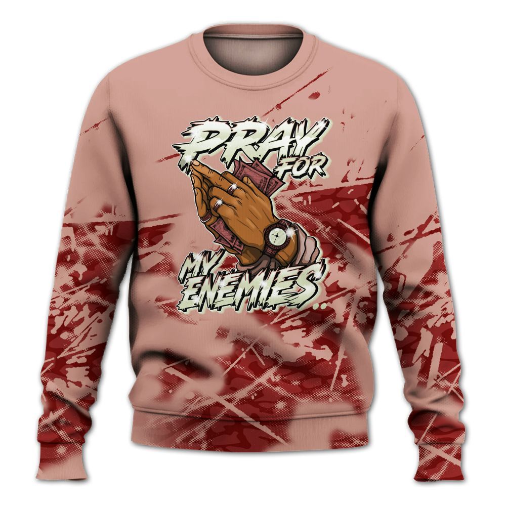 Sweatshirt To Match Valentines Day 3s - Prayed For Enemies Graphic All Over Print