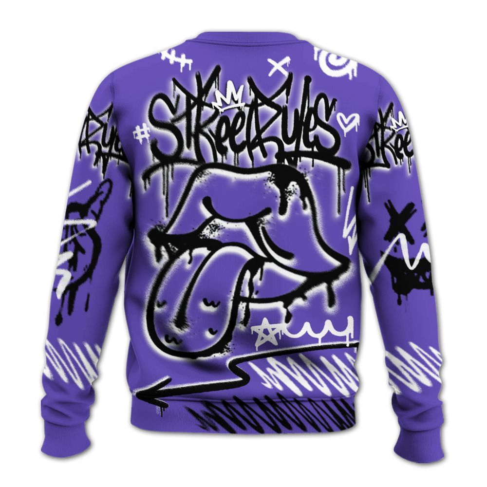 Sweatshirt To Match Field Purple 12s - Break Rules Streetwear All Over Print