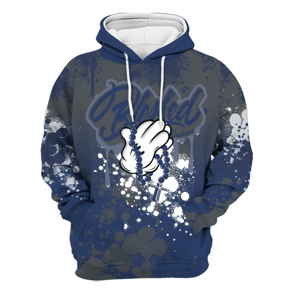 Hoodie To Match Retro Flint 13s - God Blessed Ink Drip All Over Print