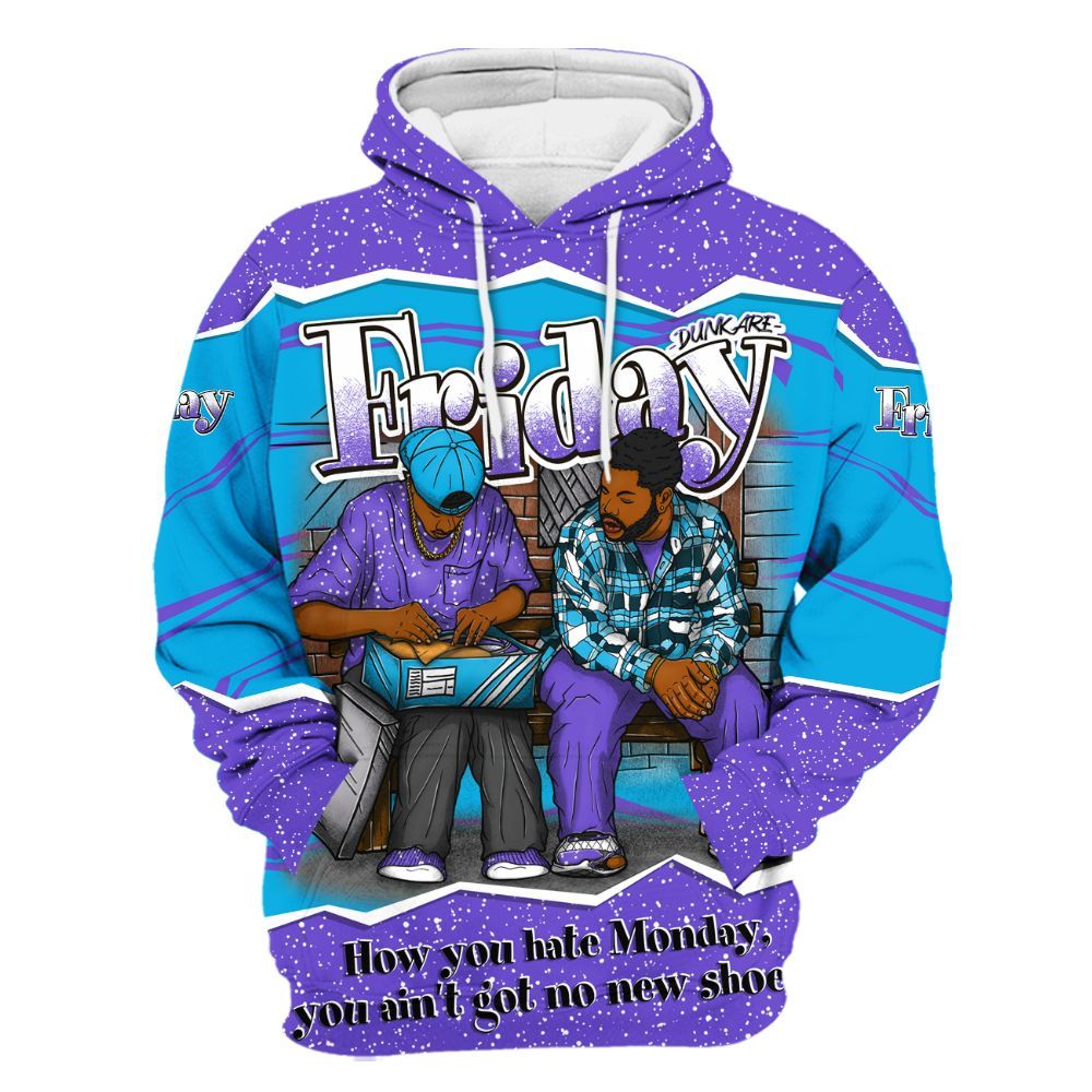 Hoodie To Match Retro Aqua 8s - Friday Movie 90s All Over Print