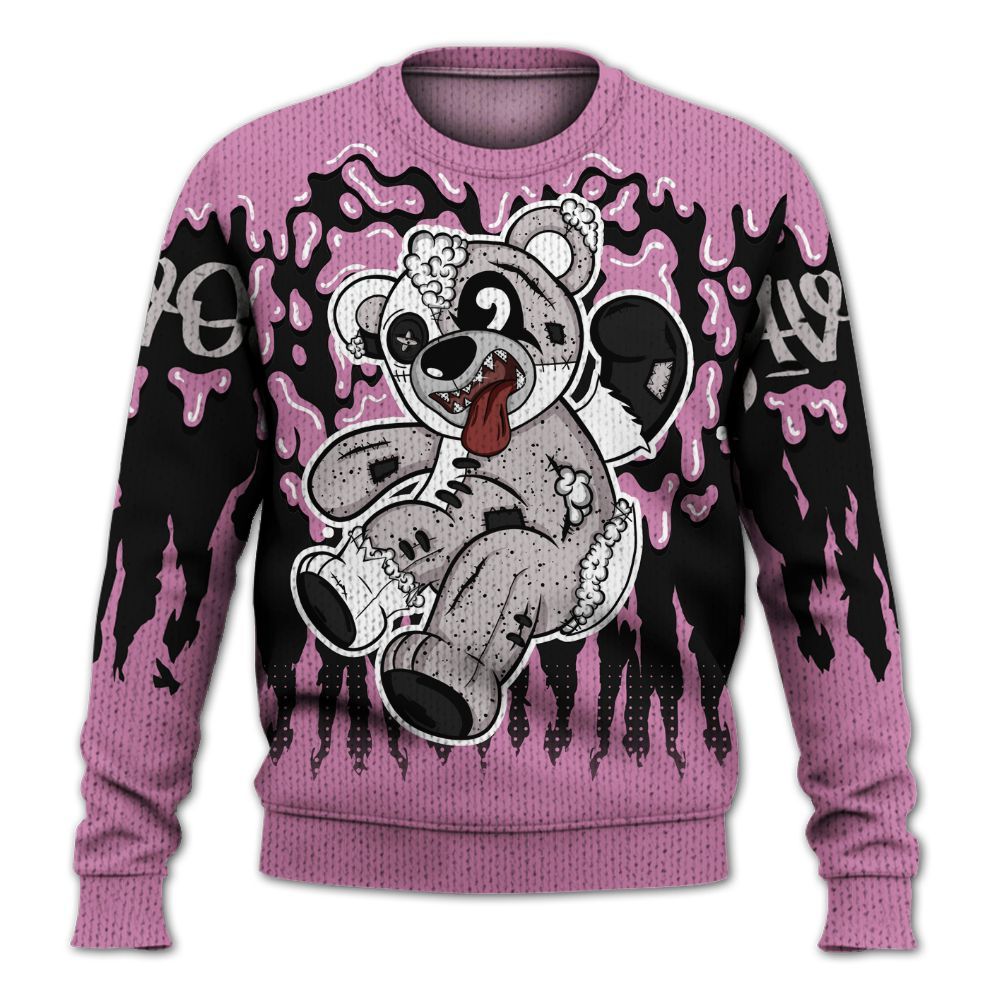 Knitted Sweater To Match Neutral Grey Black White Orchid 4s - Havok Bear Dripping