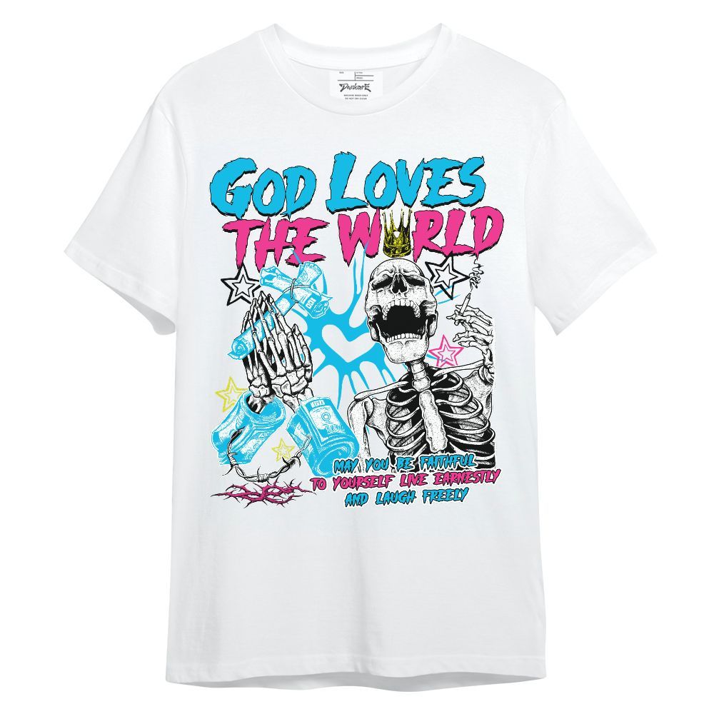Shirt To Match Tokyo Nights Stewie 3s - God Loves The World Unisex Shirt