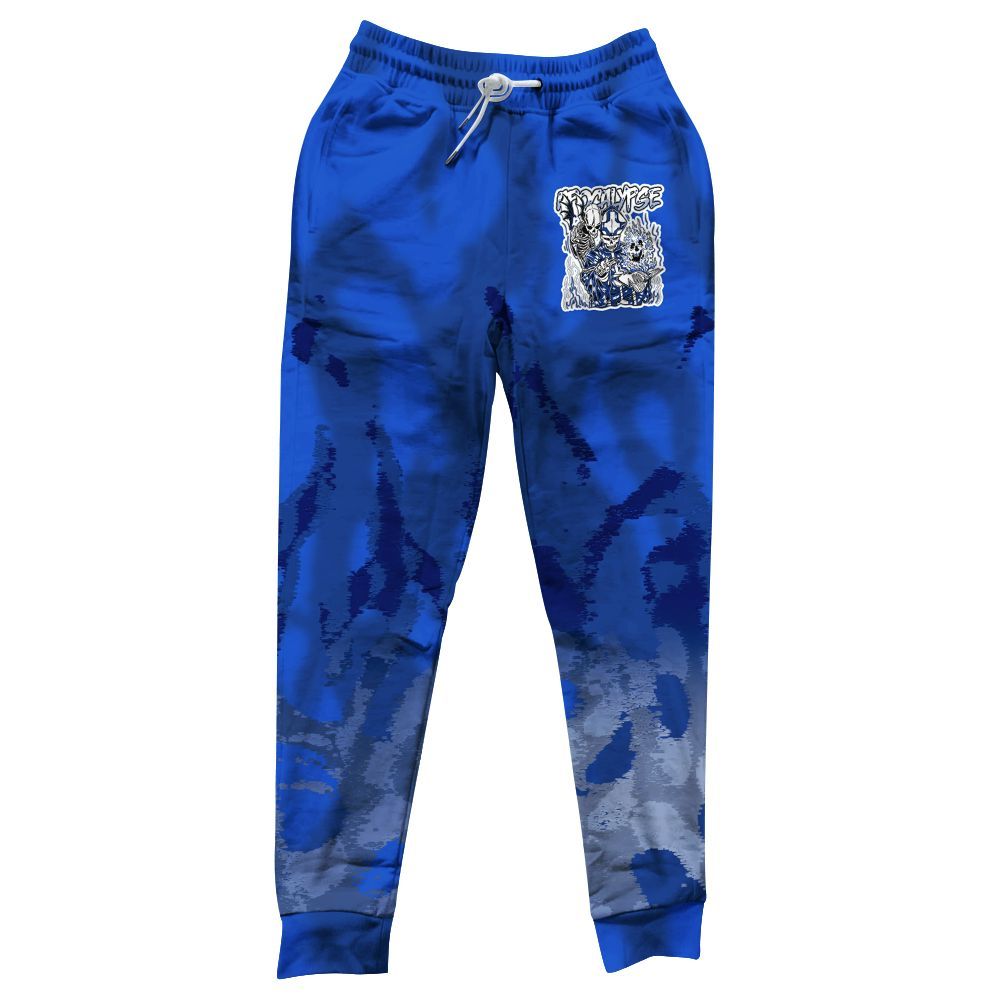 Sweatpant To Match Air Foamposite One Royal - Apocalypse Skeleton Burn All Over Print