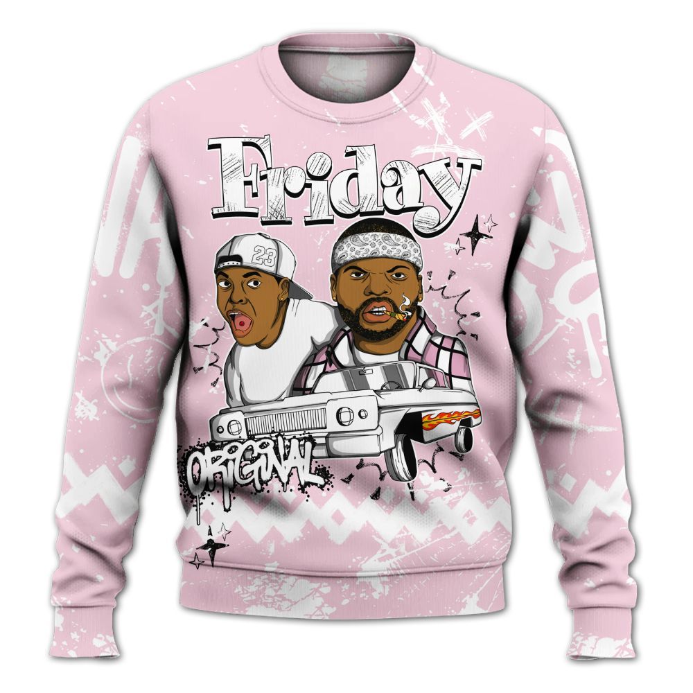 Sweatshirt To Match Orchid 4s - Friday Sneaker Crayon All Over Print