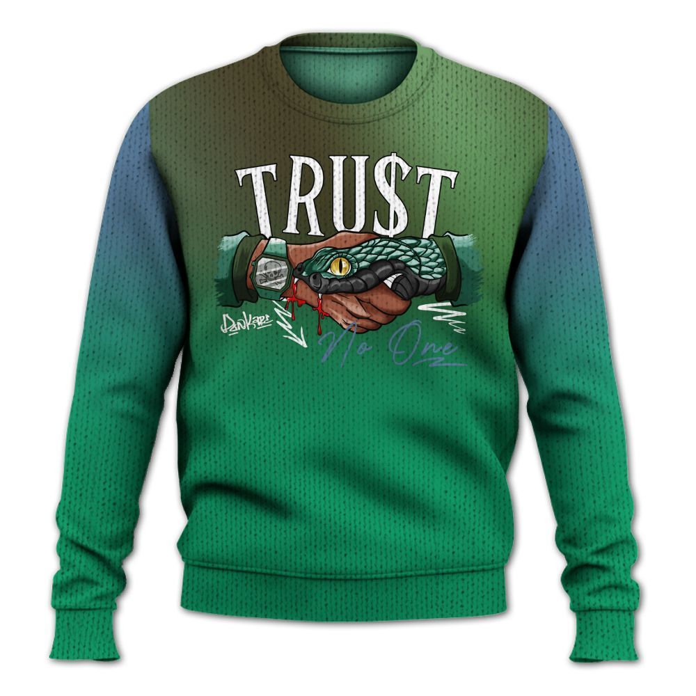 Sweater To Match Foamposite Pro Pine Green 2025 - Snake Trust No One Drip Graphic