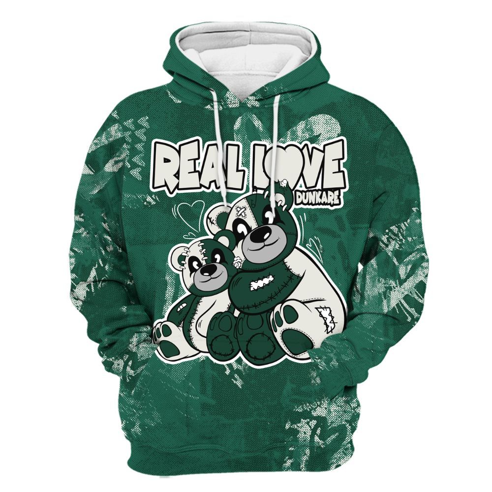 Hoodie To Match Oxidized Green 4s - Sincere Fondness Bear All Over Print