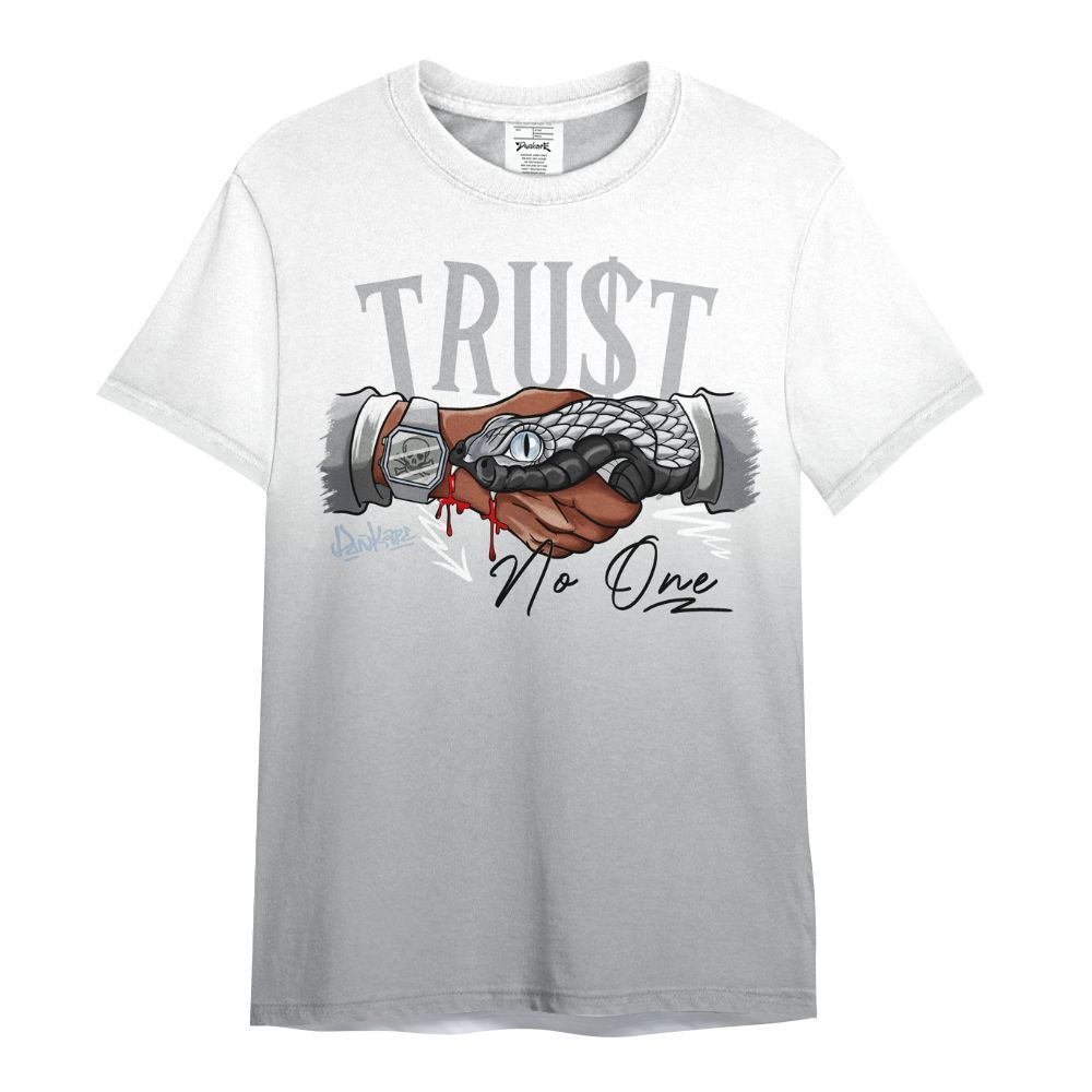 Shirt To Match Low OG Wolf Grey 1s - Snake Trust No One Drip All Over Print