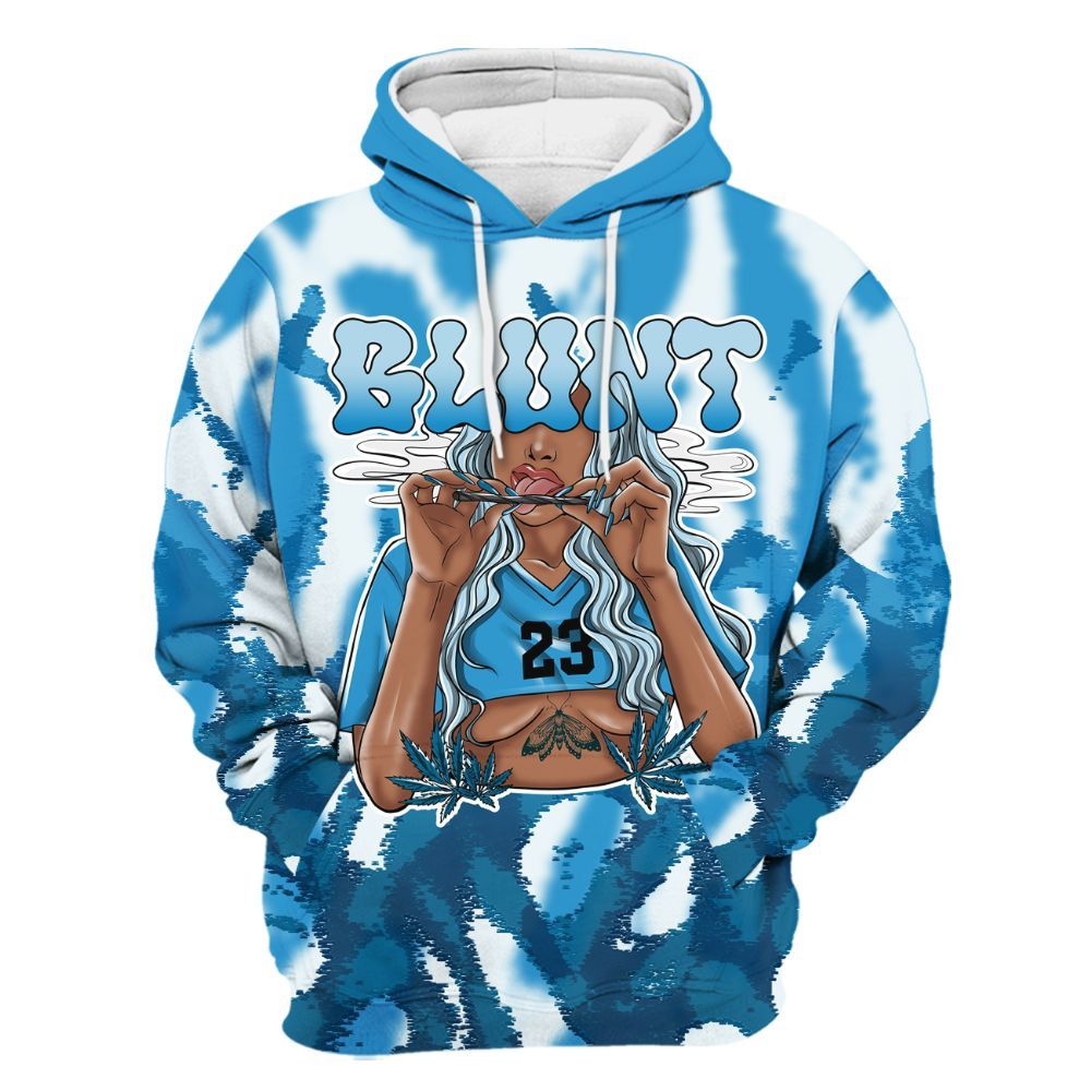 Hoodie To Match Powder Blue 9s - Bluntz Burnz All Over Print