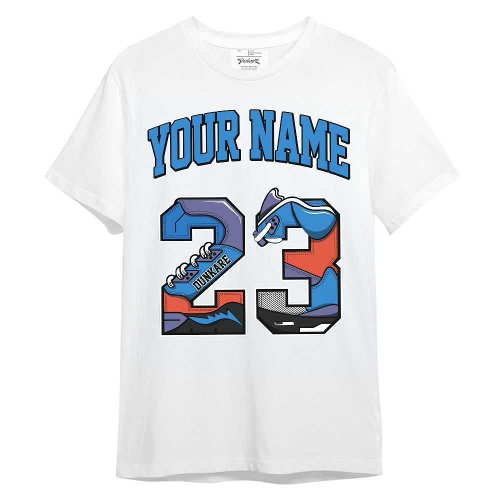 Shirt To Match Hi-Res Blue 700s - Custom Name Number 23 5s Unisex Shirt
