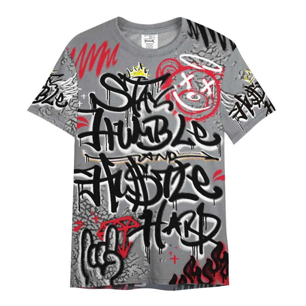 Shirt To Match Black Cement 3s - Humble Drip Streetwear Graffity All Over Print