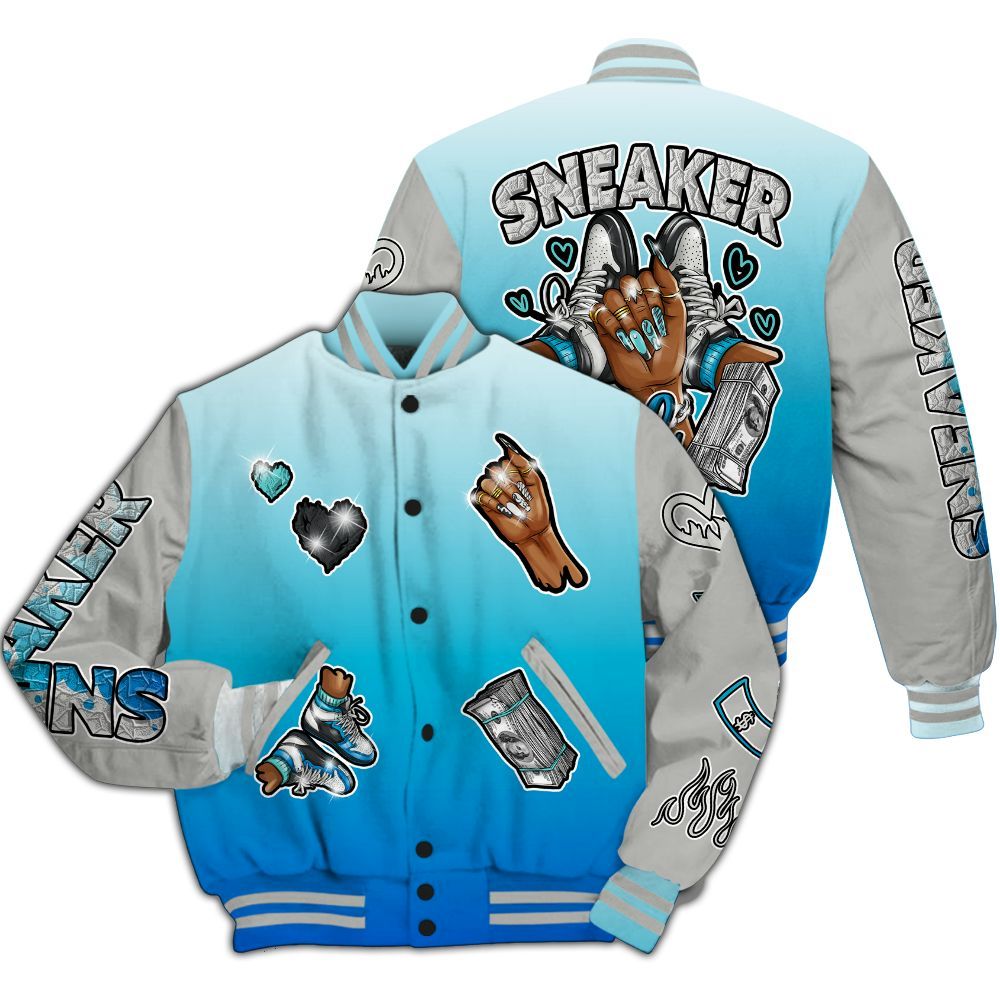 Varsity Jacket To Match Air Max One Block Down Blue - Sneakerz Girlz All Over Print