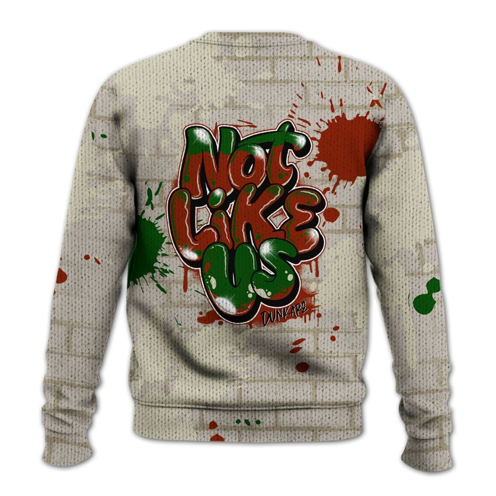 Knitted Sweater To Match El Grito 5s - None Like Us Graphic Brick Art