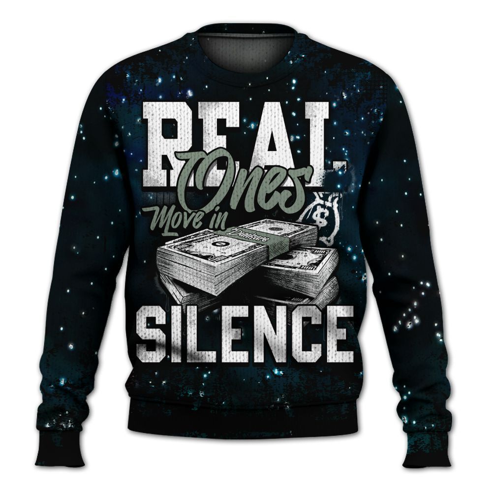 Knitted Sweater To Match Air Foamposite One Galaxy - Move In Silence Money Street Retro