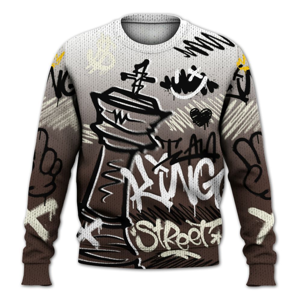 Knitted Sweater To Match SoleFly Cafecito 12s - Street King Chess Streetwear