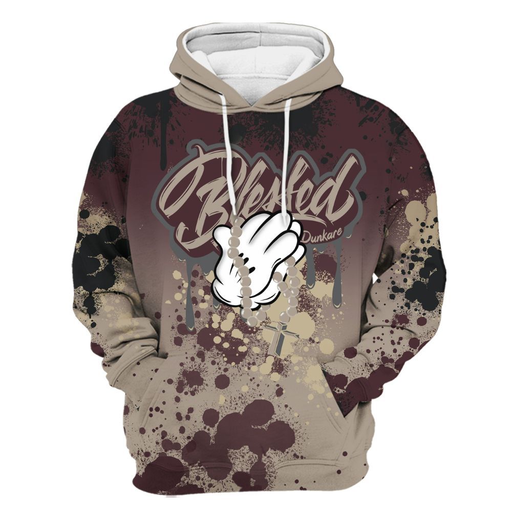Hoodie To Match AMM Retro Phantom 4s - God Blessed Ink Drip All Over Print