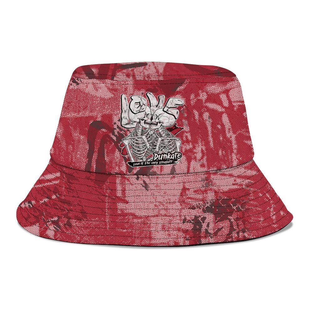 Bucket Hat To Match Black Toe 14s - Skull Love Graphic