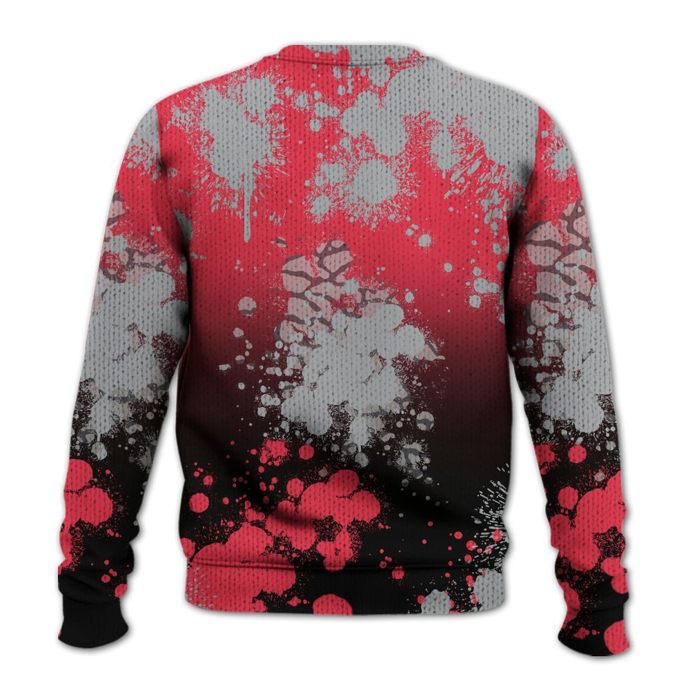 Knitted Sweater To Match Black Cement 3s - God Blessed Ink Drip