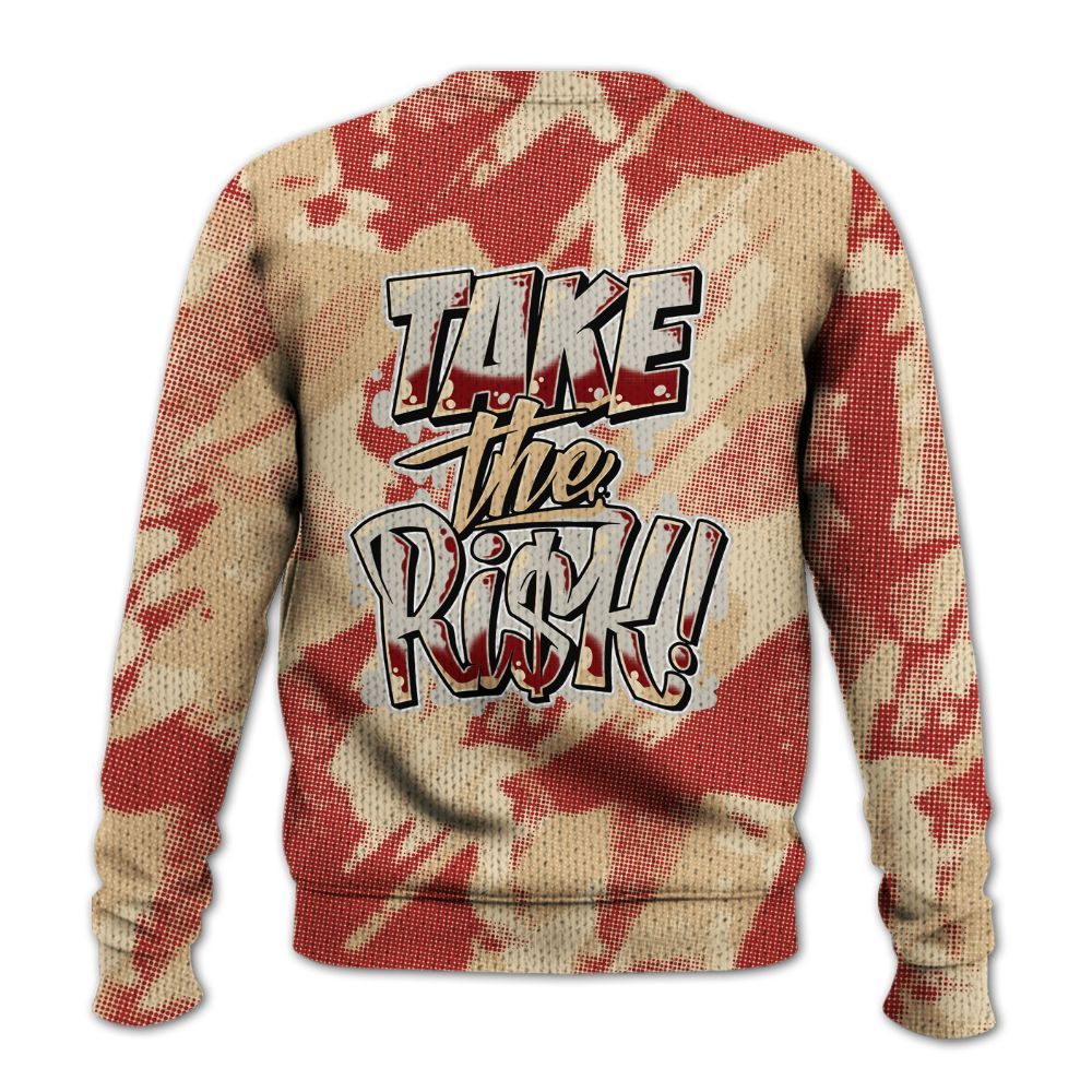 Knitted Sweater To Match Dunk Low Strawberry Waffle - Take Risks Abstract