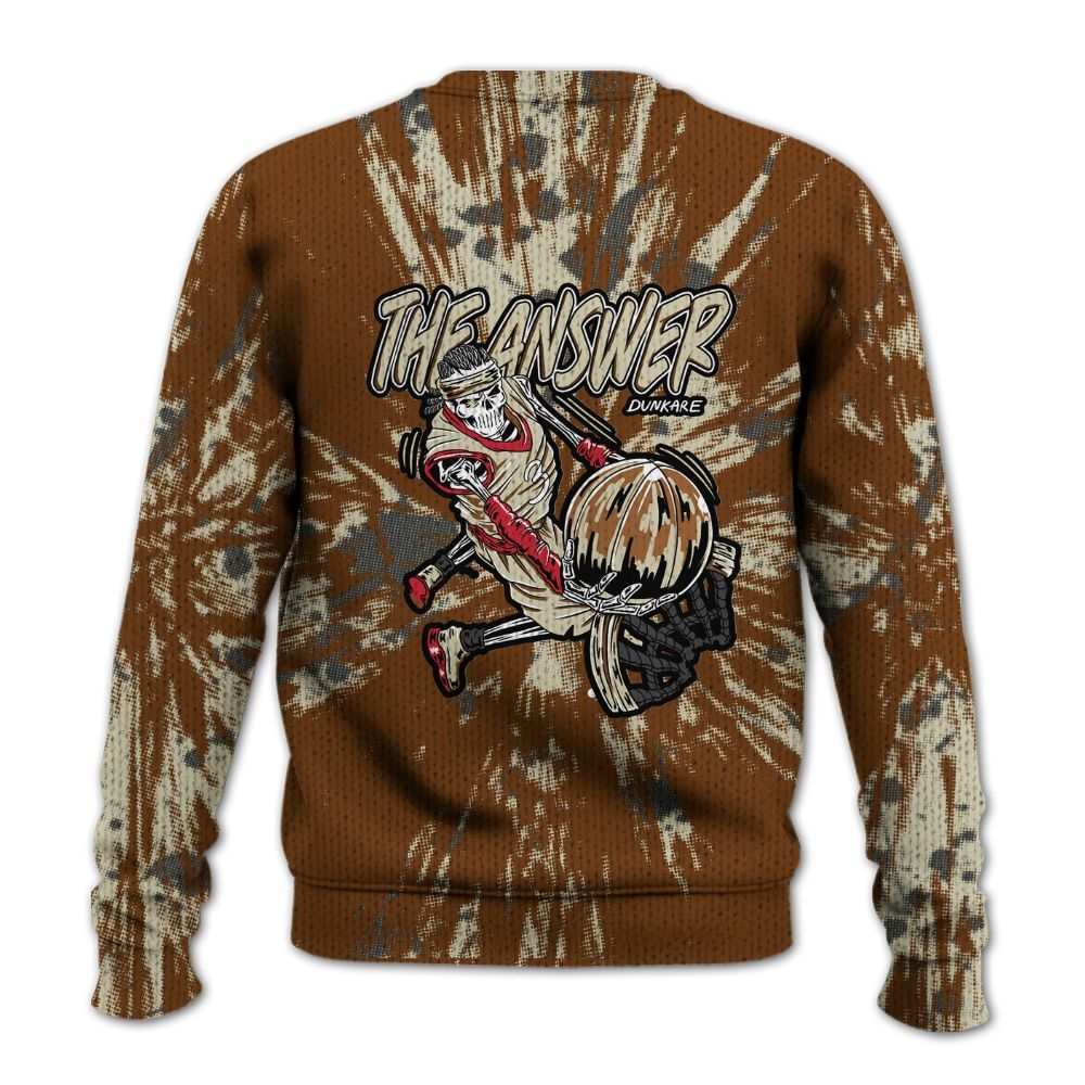 Knitted Sweater To Match Archaeo Brown 5s - The Answer Skeleton Luxury